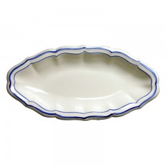 Gien Fayencerie Gien 'Filets Bleus' Beilage 26,5 x 13,2 cm Гарнир Gien &quot;Filets Bleus&quot; 26,5 x 13,2 см