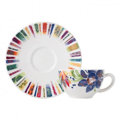 Gien Fayencerie Gien 'Eden' Kaffee-/Tee-Untertasse 15,2 cm Gien "Eden" Блюдце для чая/кофе 6 дюймов