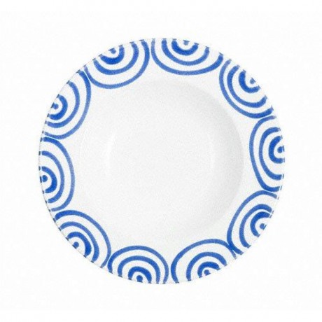 Gmundner Keramik Gmundner Keramik Blaugeflammt Suppenteller Gourmet d: 24 cm / h: 4 cm Керамическая суповая тарелка Gmundner с синим пламенем для гурманов d: 24 см / высота: 4 см