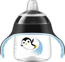 Philips AVENT „Pinguin“-Стаканчик для питья : Sip, No Drip Becher 200ml (schwarz), 1 шт