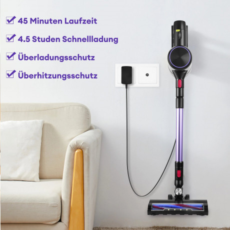 CkeyiN CkeyiN Akku-Handstaubsauger 28kPa Saugleistung, Kabelloser, leistungsstarker Staubsauger, 250,00 W, LED-Beleuchtung, 4-Schicht-Filtersystem Беспроводной ручной пылесос CkeyiN, мощность всасывания 28 кПа, беспроводной, мощный пылесос, 250,00 Вт, св