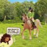 Schleich Horse Club 42542 Игровой набор Сара и Мистери (Германия), фигурка наездницы, лошадь арабская кобыла, седло, уздечка, шлем, ручная роспись, от 5 лет