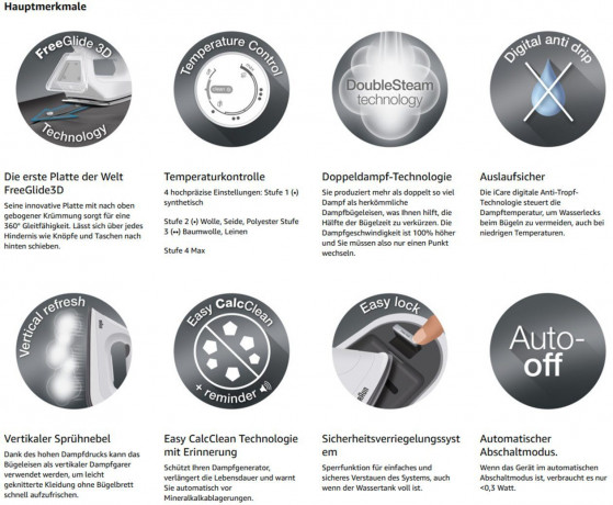 Braun Braun Dampfbugelstation CareStyle Bugelstation, Dampfbugeleisen, Bugeleisen,Dampf, 1500,00 ml Wassertank, 1,5L Tank abnehmbar,Bugelstationen mit Dampfstation Паровая гладильная станция Braun Гладильная станция CareStyle, паровой утюг, утюг, пар, ре