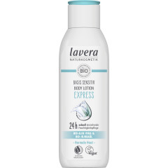 LAVERA Basis Sensitiv Body Lotion Express, 250 ml, Лавера Лосьон для тела экспресс-увлажнение, био-алоэ вера и жожоба, быстрое впитывание, 250 мл