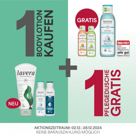 LAVERA Basis Sensitiv Body Lotion Express, 250 ml, Лавера Лосьон для тела экспресс-увлажнение, био-алоэ вера и жожоба, быстрое впитывание, 250 мл