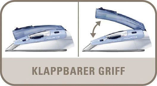 Rowenta Rowenta Reise-Dampfbugeleisen DA1510, 1000 W, mit Dampffunktion und Microsteam-Edelstahlsohle Дорожный паровой утюг Rowenta DA1510, 1000 Вт, с функцией пара и подошвой Microsteam из нержавеющей стали.