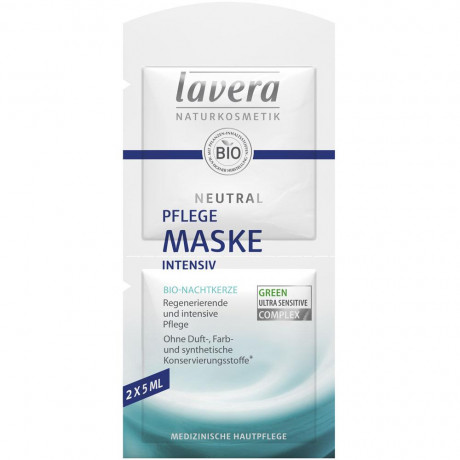 LAVERA Neutral Pflegemaske, 10 ml, Лавера Маска для лица без отдушек для сверхчувствительной кожи, 10 мл