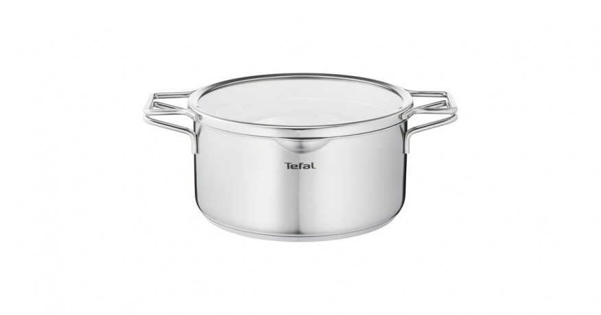 Tefal Tefal Kochtopf Nordica, O 20cm edelstahl, mit Glas-Siebdeckel edelstahl Кастрюля Tefal Nordica, O 20см, нержавеющая сталь, со стеклянной крышкой-ситом