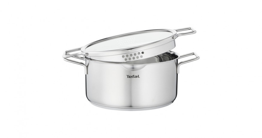 Tefal Tefal Kochtopf Nordica, O 20cm edelstahl, mit Glas-Siebdeckel edelstahl Кастрюля Tefal Nordica, O 20см, нержавеющая сталь, со стеклянной крышкой-ситом