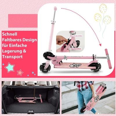 COSTWAY Scooter Roller mit LED-Rader fur 3-12 Jahren Самокат самокат со светодиодными колесами на 3-12 лет