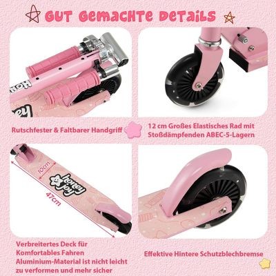 COSTWAY Scooter Roller mit LED-Rader fur 3-12 Jahren Самокат самокат со светодиодными колесами на 3-12 лет