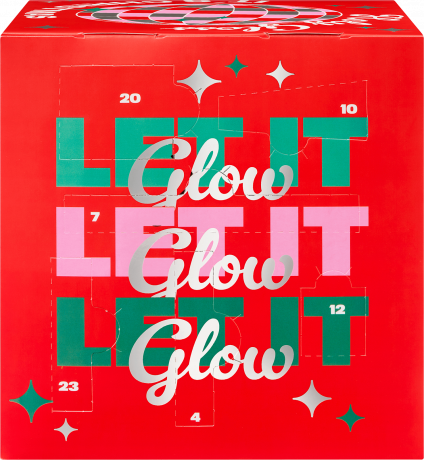 trend !t up Days of Glow Adventskalender 2026, 24 Ueberraschungen, trend !t up Адвент-календарь Days of Glow 2026: 18 косметических позиций и 6 групп аксессуаров, 24 подарка