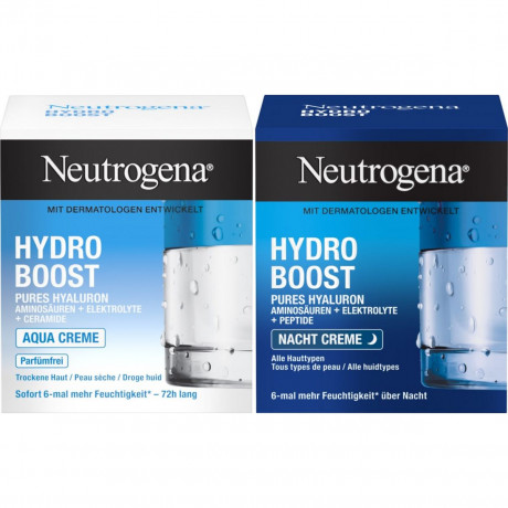 Neutrogena Hydro Boost Pflegeset Tag & Nacht, 100 ml / 2 x 50 ml, Neutrogena Hydro Boost Набор дневного и ночного увлажняющего ухода, 2 средства по 50 мл