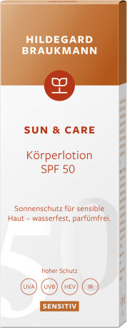 Hildegard Braukmann Sun & Care Koerperlotion Sensitiv SPF 50, 50 ml, Hildegard Braukmann солнцезащитный лосьон для тела SPF 50, 50 мл
