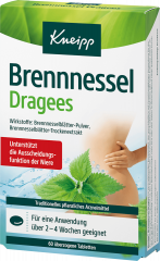 Kneipp Brennnessel Dragees, 60 Stueck, Kneipp лекарственные драже Brennnessel с порошком и сухим экстрактом листьев крапивы, 60 шт,