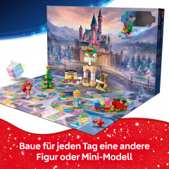 LEGO Disney Princess Adventskalender 2026 43298, LEGO Disney Princess адвент-календарь 2026 с Ариэль, Золушкой, Моаной, Мулан и мини-моделями, 290 деталей, от 5 лет