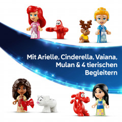 LEGO Disney Princess Adventskalender 2026 43298, LEGO Disney Princess адвент-календарь 2026 с Ариэль, Золушкой, Моаной, Мулан и мини-моделями, 290 деталей, от 5 лет