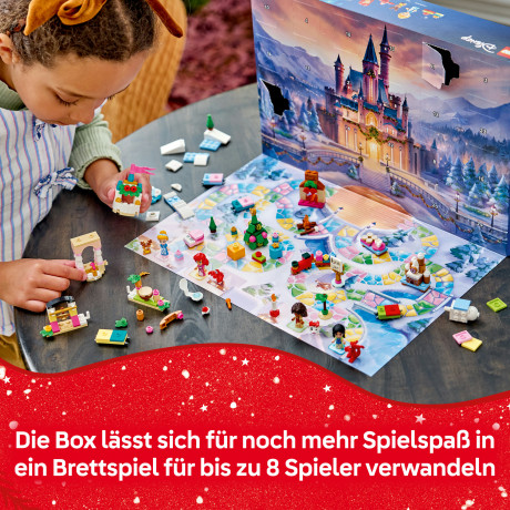 LEGO Disney Princess Adventskalender 2026 43298, LEGO Disney Princess адвент-календарь 2026 с Ариэль, Золушкой, Моаной, Мулан и мини-моделями, 290 деталей, от 5 лет