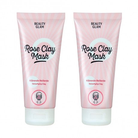 Beauty Glam Rose Clay Mask 2er Set Маска из розовой глины, набор из 2 шт.
