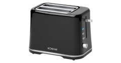 Bomann Bomann Toaster TA 1577 CB schwarz/silber, 870 Watt, fur 2 Scheiben Toast schwarz/silber Тостер Bomann TA 1577 CB черный/серебристый, 870 Вт, на 2 ломтика тостов