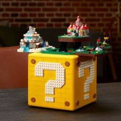 LEGO Super Mario Fragezeichen-Block aus Super Mario 64 Блок вопросительного знака Super Mario из Super Mario 64