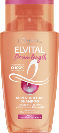 L'Oreal Paris Elvital Shampoo Dream Length Reisegroesse, 90 ml, Дорожный восстанавливающий шампунь для длинных повреждённых волос против ломкости и сечения, 90 мл