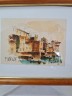 Картина винтажная "Флоренция, вид на мост" / худ. А.Сукуллиа, в раме, 19,5 х 15 см, Италия, 1994 год.
