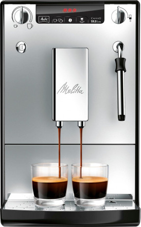 Melitta Melitta Kaffeevollautomat Solo Milk E953-202, silber/schwarz, Cafe creme Espresso per One Touch, Duse fur Milchschaum Полностью автоматическая кофемашина Melitta Solo Milk E953-202, серебристый/черный, кофе-крем-эспрессо в одно касание, насадка