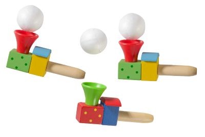 Eduplay Pusteballspiel Eisenbahn Holz, 3 Stuck, inkl. Balle Железнодорожная древесина Pusteballspiel, 3 шт., включая шарики