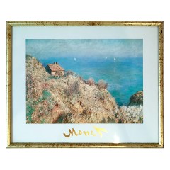 Claude Monet Клод Моне Рыбацкий домик в Варенжвиле, репродукция, печать, 31,5 см x25,5 см, 1960г., Германия