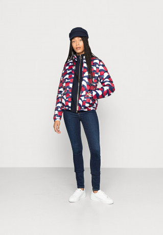 Tommy Hilfiger PRINTED PADDED JACKET Winter jacket white УТЕПЛЕННАЯ КУРТКА С ПРИНТОМ Зимняя куртка белый