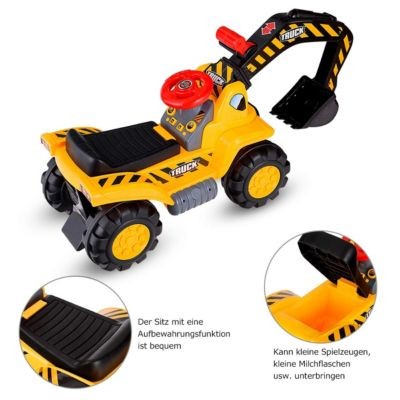 COSTWAY Bagger Sitzbagger inkl. Stein Helm mit Horn Bagger Sitzbagger, включая каменный шлем с рогом