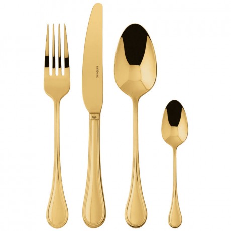 Sambonet Sambonet Royal - Edelstahl / PVD Gold Besteckset 24-tlg. Sambonet Royal - набор столовых приборов из нержавеющей стали / золота с PVD-покрытием, 24 предм.