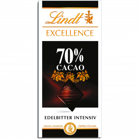 Lindt Excellence Edelbitter intensiv 70% Какао Горький шоколад 100г