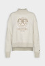Tommy Hilfiger CREST Sweatshirt heathered oatmilk КРЕСТ Толстовка овсяное молоко