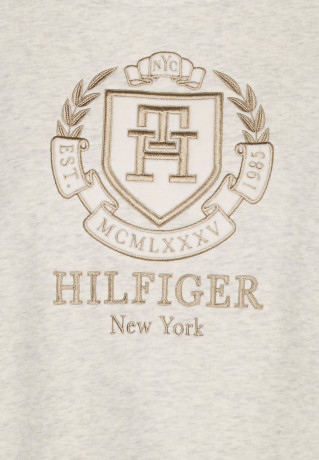 Tommy Hilfiger CREST Sweatshirt heathered oatmilk КРЕСТ Толстовка овсяное молоко