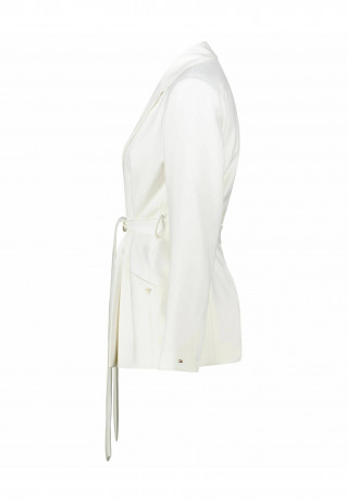 Tommy Hilfiger BELTED Short coat ecru ПОЯС Короткое пальто экрю