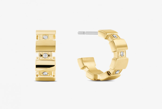 Tommy Hilfiger GP WITH CRYSTALS  Earrings gold coloured GP С КРИСТАЛЛАМИ Серьги золотого цвета