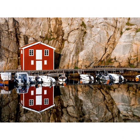 CALVENDO Puzzle CALVENDO Puzzle Rotes Fischerhaus in Smogen Пазл CALVENDO Puzzle Красный домик рыбака в дымоходе