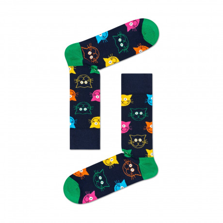 Happy Socks Socken #x27;3-Pack Mixed Cat Socks Gift Set#x27; 36-40 носки #x27;подарочный набор из 3 носков для кошек #x27;