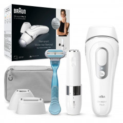 Braun IPL System quot;Silk-expert Pro PL3129 + Mini-Gesichtsrasiererquot; in Weiss &amp; Silber  Система IPL &amp;quot;Silk-expert Pro PL3129 + Mini Face Shaver&amp;quot; в белом и серебристом