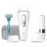 Braun IPL System quot;Silk-expert Pro PL3129 + Mini-Gesichtsrasiererquot; in Weiss & Silber  Система IPL &quot;Silk-expert Pro PL3129 + Mini Face Shaver&quot; в белом и серебристом
