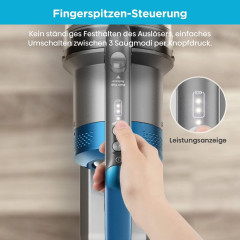 Eureka! Eureka! Akku-Hand-und Stielstaubsauger Ideal fur Hartboden, Teppiche, Tierhaare, 350,00 W, beutellos, mit LED-Beleuchtung 50 Min Laufzeit Handstaubsauger fur Haus Hartboden  Эврика! Беспроводной ручной пылесос, идеально подходит для твердых полов,