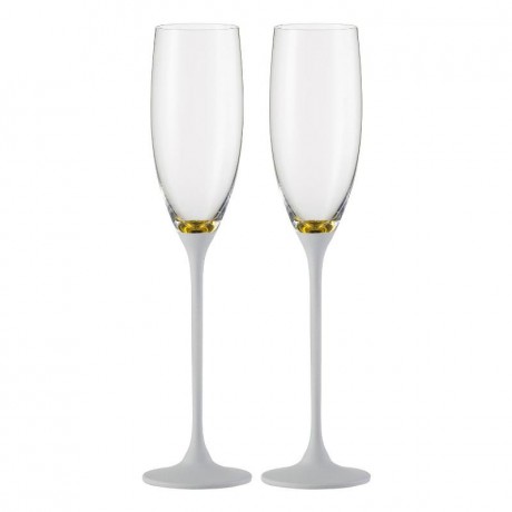 Eisch Eisch Champagner-Exklusiv - Geschenkset Sektglaser gold-weiss im Geschenkkarton 2-tlg. / 180 ml Шампанское Eisch эксклюзив - подарочный набор бокалов для шампанского золотисто-белый в подарочной упаковке 2 шт. / 180мл