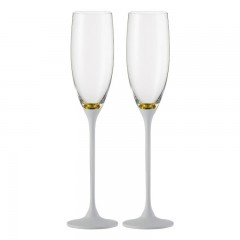 Eisch Eisch Champagner-Exklusiv - Geschenkset Sektglaser gold-weiss im Geschenkkarton 2-tlg. / 180 ml Шампанское Eisch эксклюзив - подарочный набор бокалов для шампанского золотисто-белый в подарочной упаковке 2 шт. / 180мл
