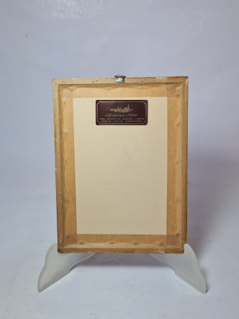 Картина в деревянной раме винтажная "Галерея Отто", 19 x 14,5 x 1,5 см, Германия, 1970-80гг.
