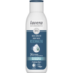 LAVERA Basis Sensitiv Body Milk Reichhaltig, 250 ml, Лавера Молочко для тела питательное, био-алоэ вера и макадамия, для сухой кожи, 250 мл