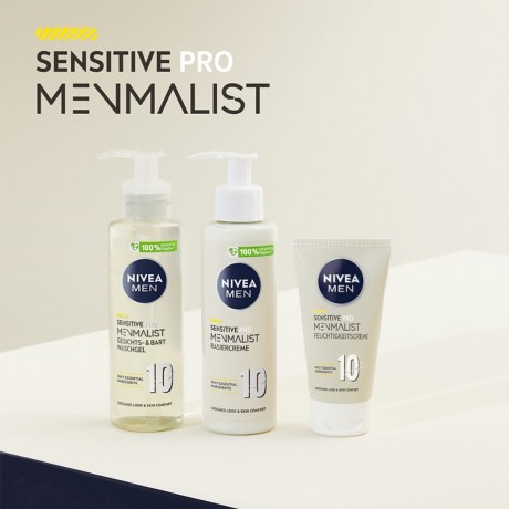 Nivea Sensitive Pro Menmalist Gesicht- Und Bart Waschgel Гель для мытья лица и бороды Sensitive Pro Menmalist
