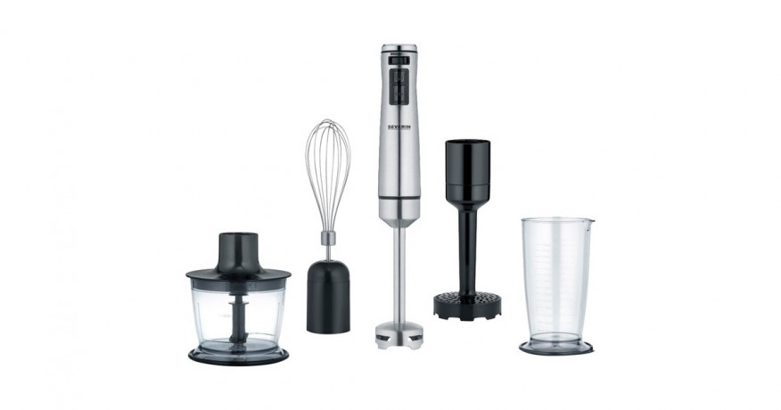 Severin Severin SM 3774, Stabmixer schwarz/edelstahl (geburstet), mit Zubehor-Set  schwarz/edelstahl (geburstet) Severin SM 3774, погружной блендер черный/нержавеющая сталь (брашированная), с набором аксессуаров