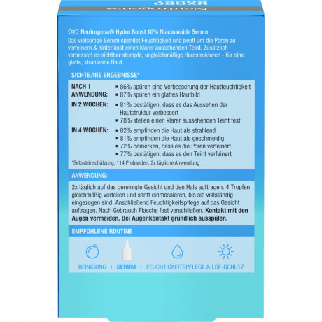 Neutrogena Hydro Boost 10% Niacinamide Serum, 30 ml, Neutrogena Hydro Boost Сыворотка с 10% ниацинамида и гиалуроновой кислотой без отдушки, 30 мл